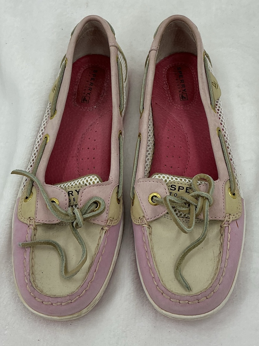 Sperry Two-Tone Pink and Cream Women’s Boat Shoes B75